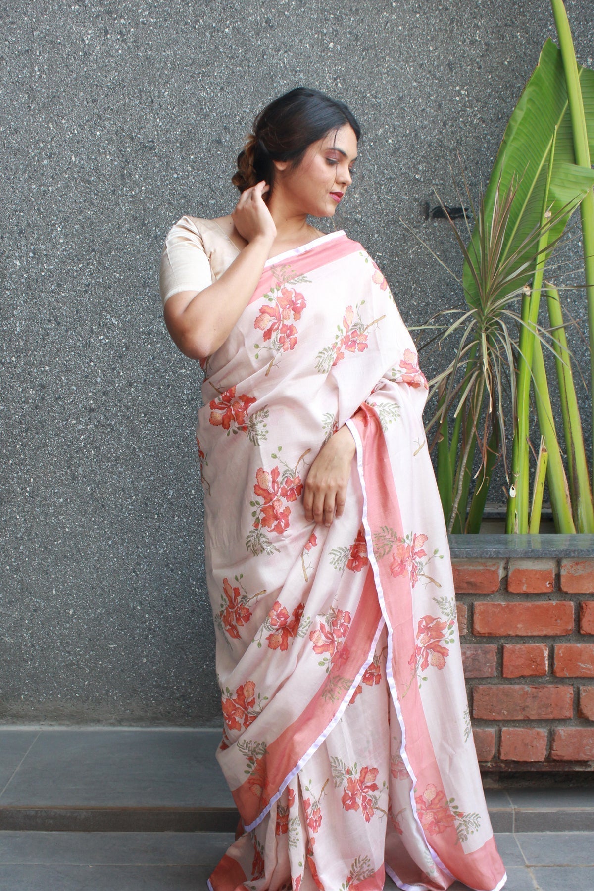 Gulmohar Dreams - Chanderi Saree