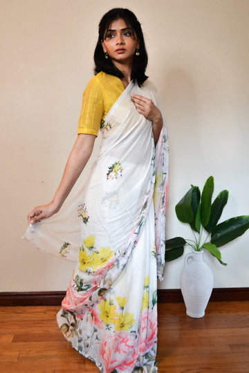 Gulzar - Muslin Saree