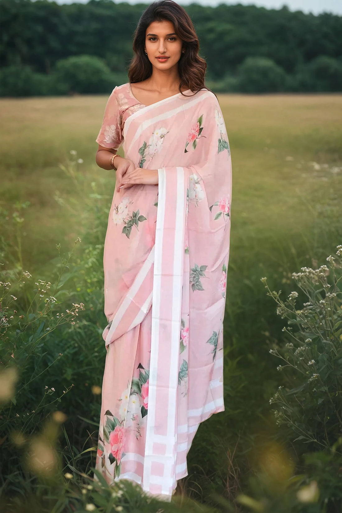 Sheen - Muslin Saree