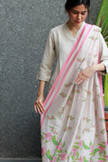 Buy-Blush - Chanderi Dupatta-Cyahi-Online