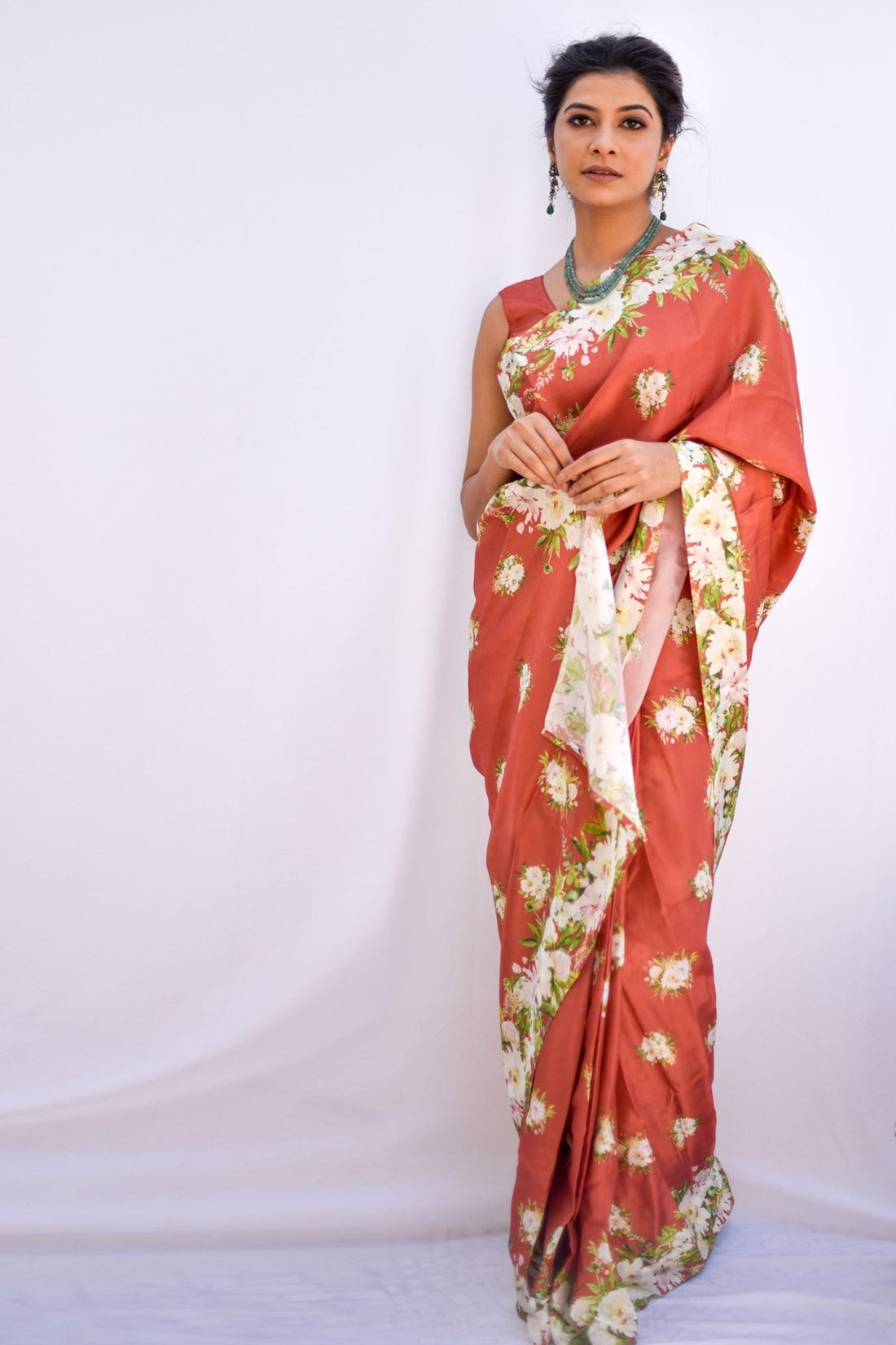 Buy-Gerua - Silk Saree-Cyahi-Online